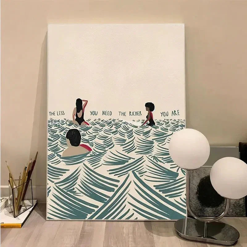 Flio Beach Man and Girl Poster-Welvere
