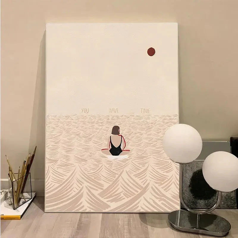Flio Beach Man and Girl Poster-Welvere