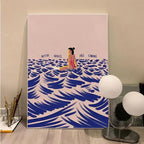 Flio Beach Man and Girl Poster-Welvere