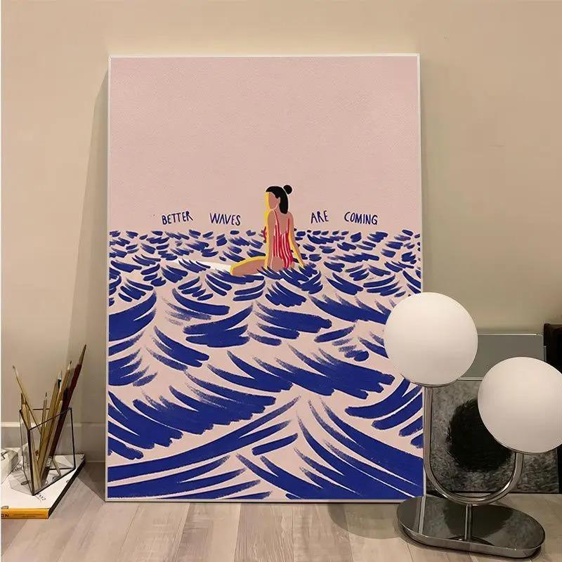 Flio Beach Man and Girl Poster-Welvere