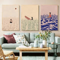 Flio Beach Man and Girl Poster-Welvere
