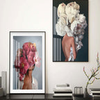 Stunning Floral Girl Canvas Art for Home Decor | Welvere-Welvere