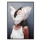 Stunning Floral Girl Canvas Art for Home Decor | Welvere-Welvere