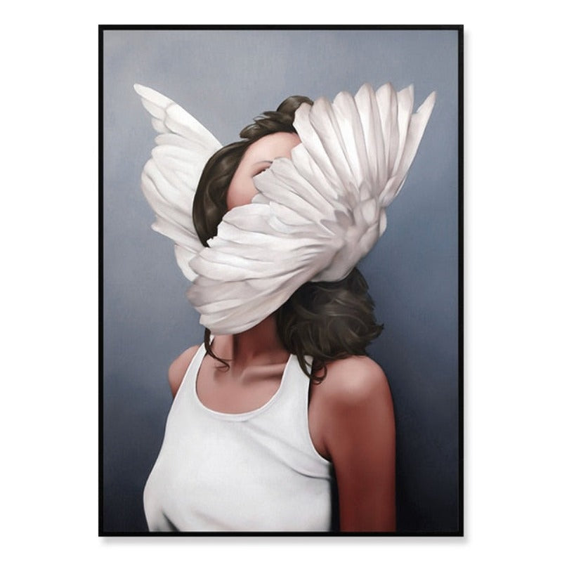 Stunning Floral Girl Canvas Art for Home Decor | Welvere-Welvere