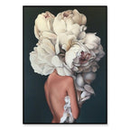 Stunning Floral Girl Canvas Art for Home Decor | Welvere-Welvere