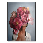 Stunning Floral Girl Canvas Art for Home Decor | Welvere-Welvere
