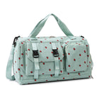 Floral Print Travel Duffel Bag with Detachable Adjustable Shoulder Strap