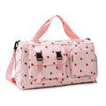 Floral Print Travel Duffel Bag with Detachable Adjustable Shoulder Strap