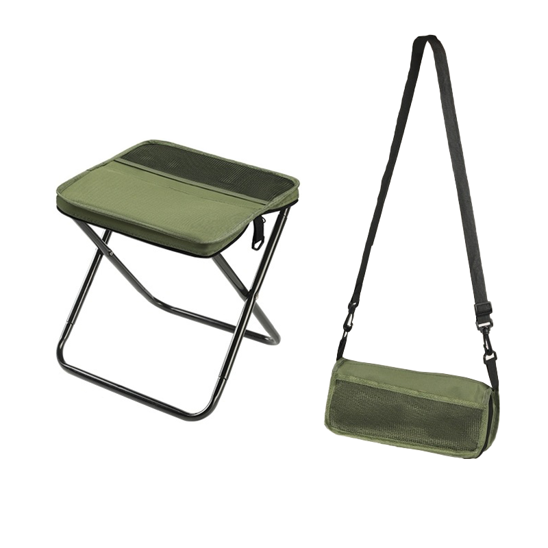 Foldable Backpack Stool, 150 kg Capacity, 600D Oxford Fabric