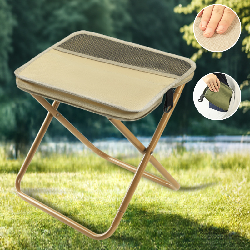 Foldable Backpack Stool, 150 kg Capacity, 600D Oxford Fabric
