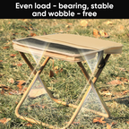 Foldable Backpack Stool, 150 kg Capacity, 600D Oxford Fabric