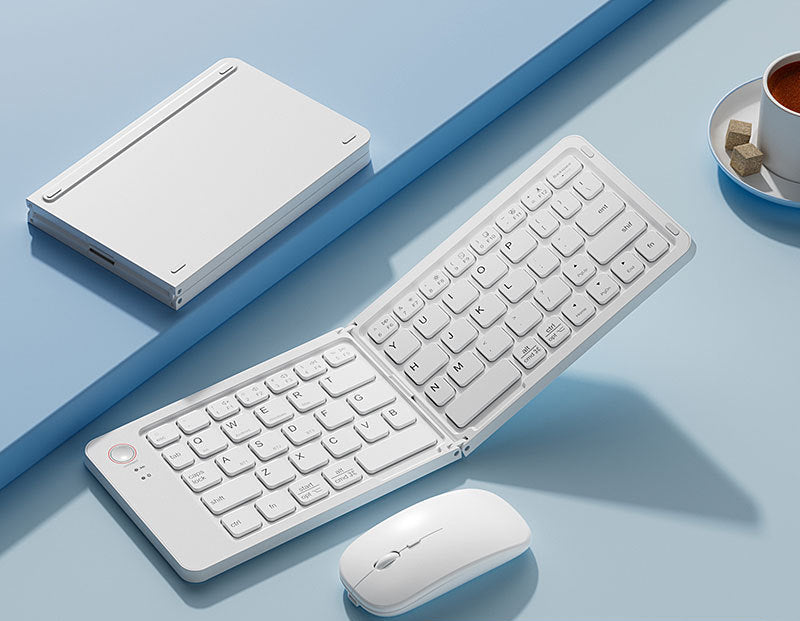 Foldable Bluetooth Keyboard and Mouse Combo for Windows, Mac, Android and iOS