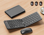 Foldable Bluetooth Keyboard and Mouse Combo for Windows, Mac, Android and iOS