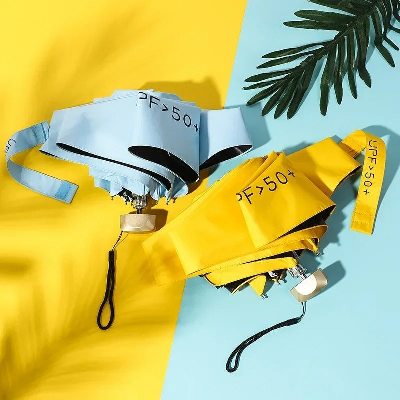 Foldable Mini Umbrella, 19 cm, Water-Repellent for Travel