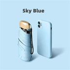 Foldable Mini Umbrella with UV-Blocking Coating, 19 cm