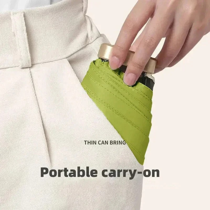 Foldable Mini Umbrella with UV-Blocking Coating, 19 cm