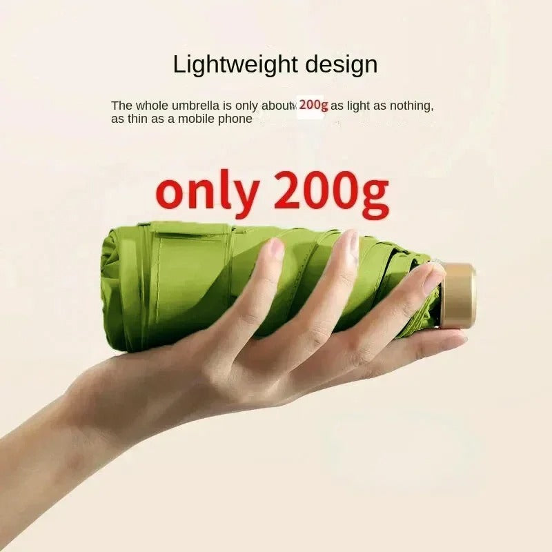 Foldable Mini Umbrella with UV-Blocking Coating, 19 cm
