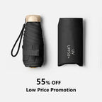 Foldable Mini Umbrella with UV-Blocking Coating, 19 cm