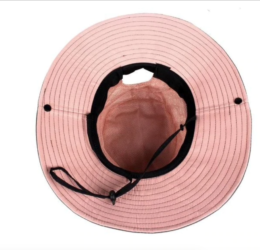 Foldable Polyester Sun Hat with Ponytail Slot, 56–58 cm
