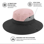 Foldable Polyester Sun Hat with Ponytail Slot, 56–58 cm