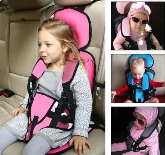 Foldable Portable Child Travel Car Seat with 5-Point Harness, Ages 0–12 Years