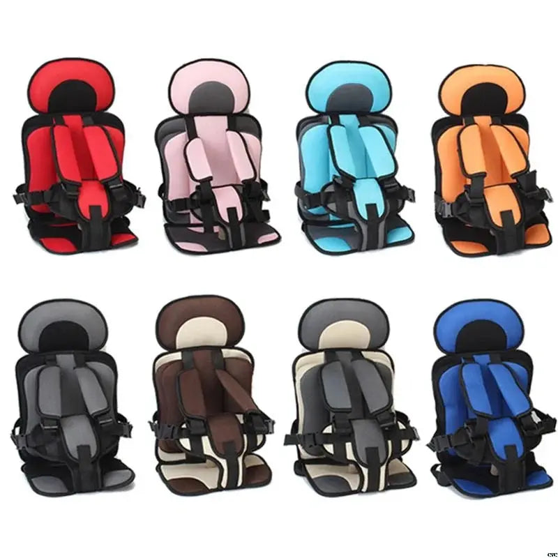 Foldable Portable Child Travel Car Seat with 5-Point Harness, Ages 0–12 Years