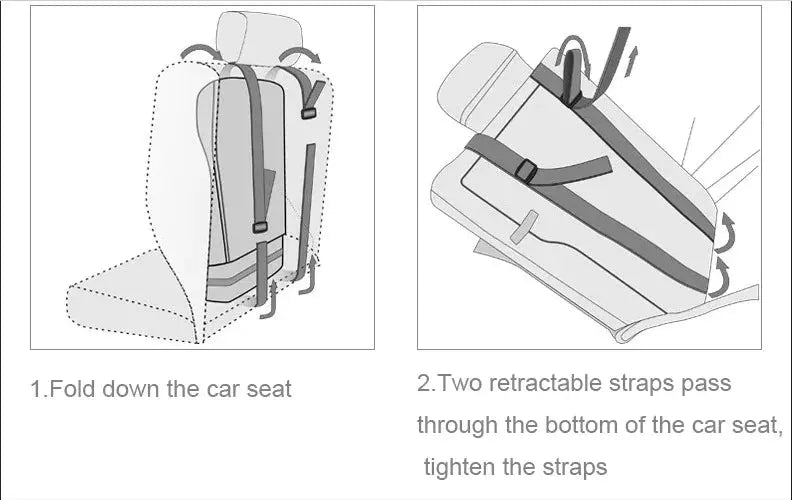Foldable Portable Child Travel Car Seat with 5-Point Harness, Ages 0–12 Years