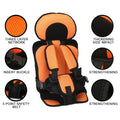 Foldable Portable Child Travel Car Seat with 5-Point Harness, Ages 0–12 Years