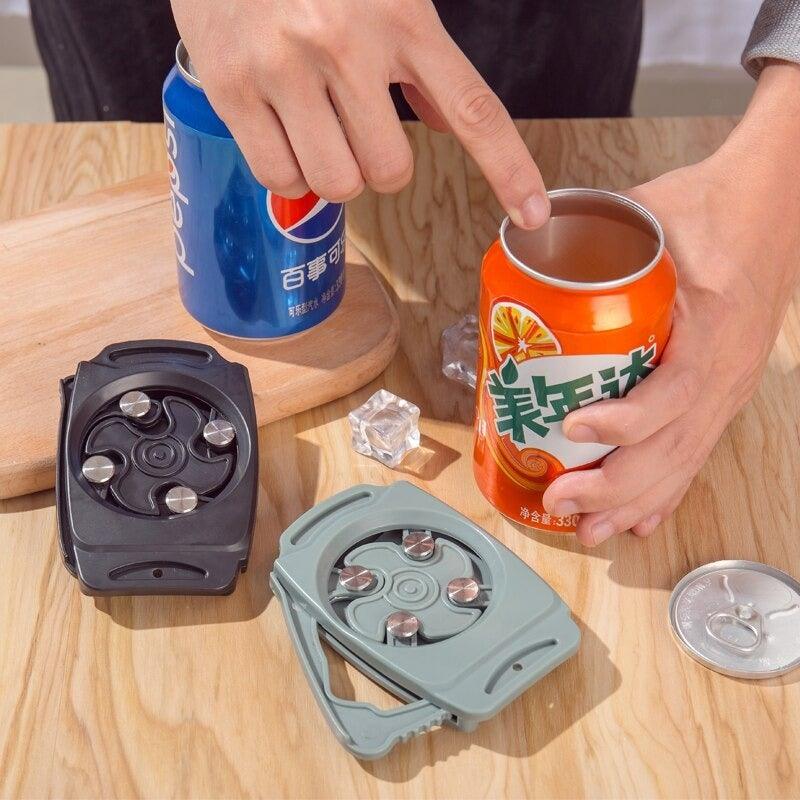 Foldable Topless Can Opener for 8–19 oz Beverage Cans, ABS Plastic