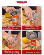 Foldable Topless Can Opener for 8–19 oz Beverage Cans, ABS Plastic