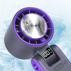 Folding Silent Portable Fan with Cold Compress, Rechargeable Battery