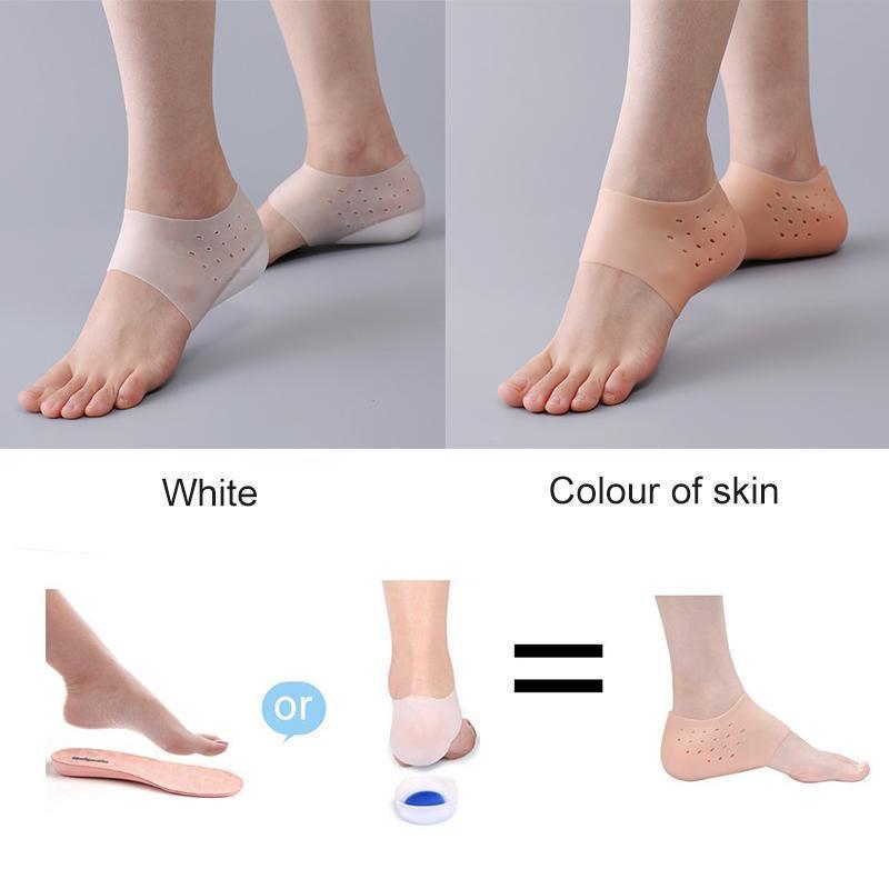 Invisible Height Increase Insoles for Shoes - White or Skin Tone, Discreet Fit