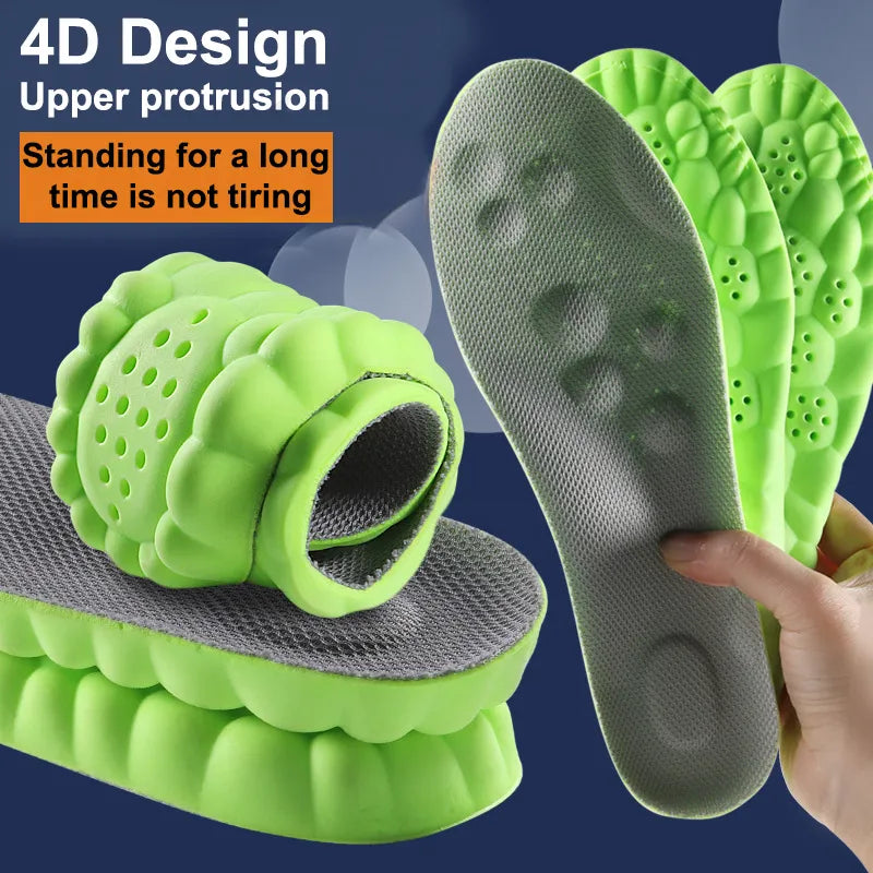 High Elasticity Latex Sport Insoles - Shock Absorption, Honeycomb Design, view 17