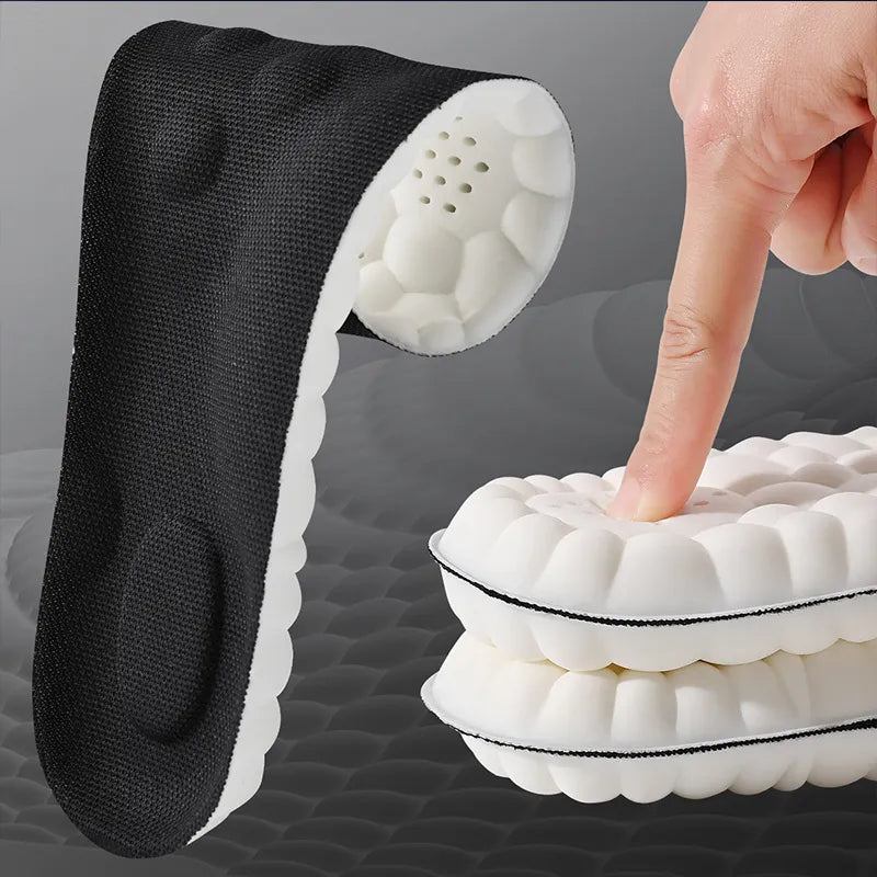 High Elasticity Latex Sport Insoles - Shock Absorption, Honeycomb Design, view 2