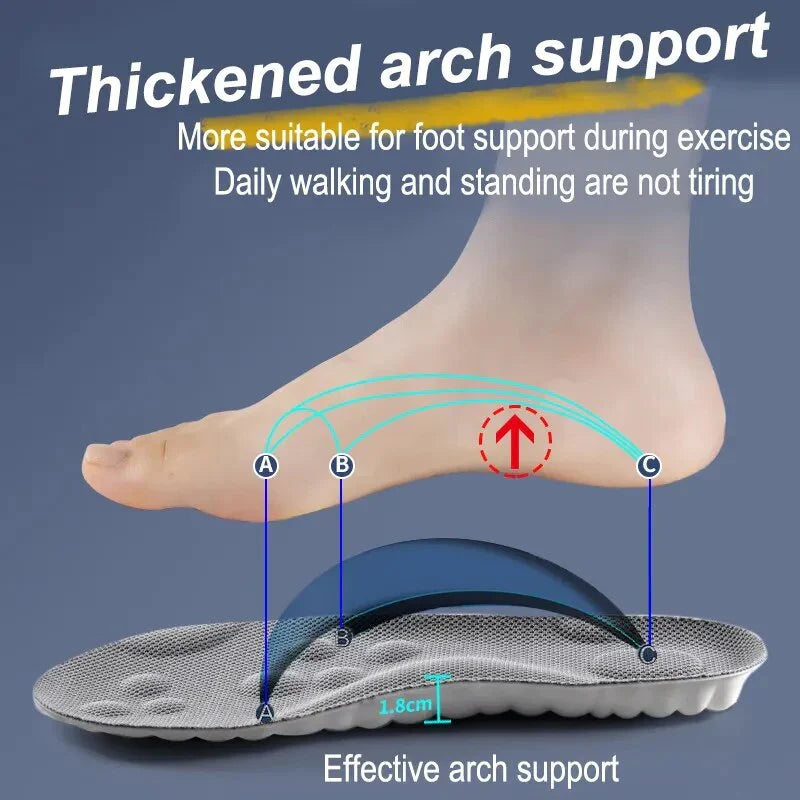 High Elasticity Latex Sport Insoles - Shock Absorption, Honeycomb Design, view 3