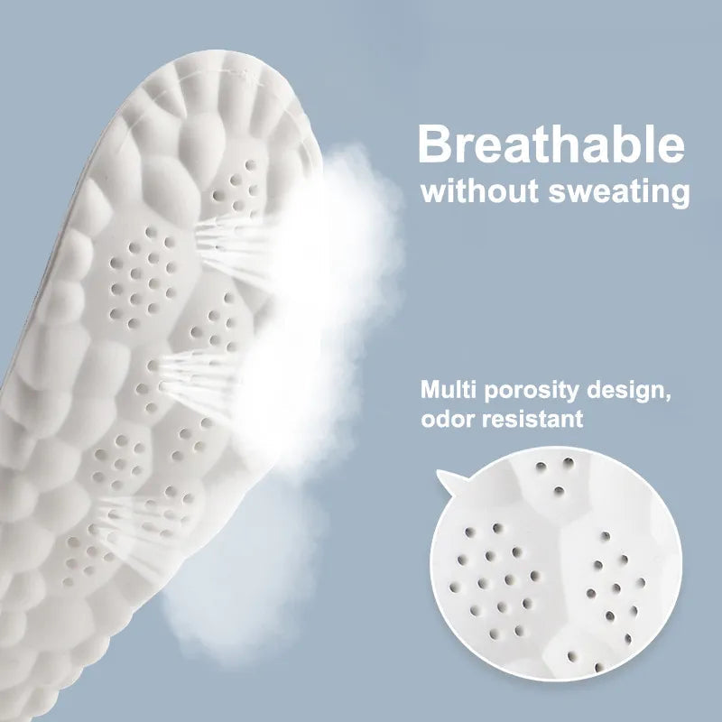 High Elasticity Latex Sport Insoles - Shock Absorption, Honeycomb Design, view 4