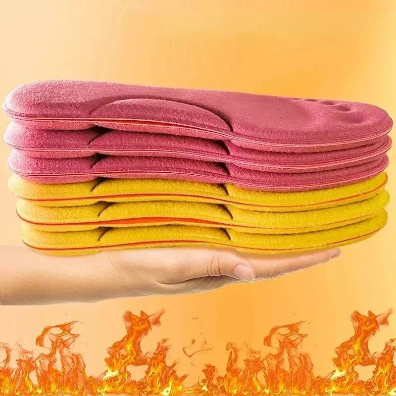 Self-Heating Insulating Insoles - Durable Material, Comfort Fit