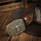Men's Western Style Vegan Leather Belt - Metal Buckle, Durable, view 9