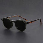 Round Tortoiseshell Sunglasses for Men - Lightweight Polycarbonate Frame, view 2