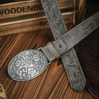 Men's Western Style Vegan Leather Belt - Metal Buckle, Durable, view 4