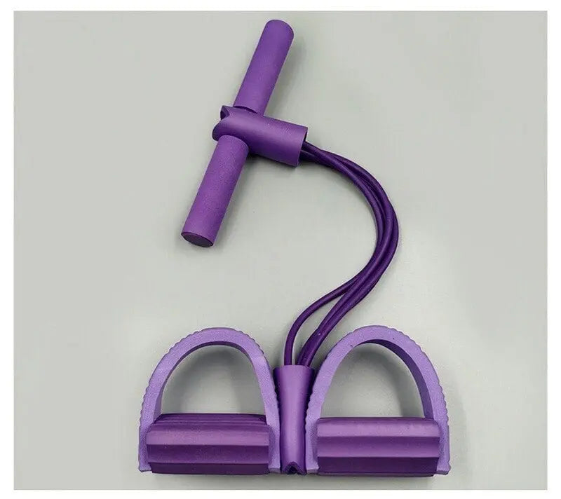 Four-Tube Pedal Fitness Resistance Band with Ankle Pull