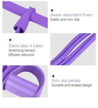 Four-Tube Pedal Fitness Resistance Band with Ankle Pull