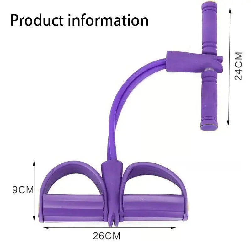 Four-Tube Pedal Fitness Resistance Band with Ankle Pull