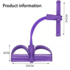 Four-Tube Pedal Fitness Resistance Band with Ankle Pull