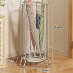 Freestanding Metal Mesh Umbrella and Walking Stick Holder with Raised Ring Base