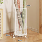 Freestanding Metal Mesh Umbrella and Walking Stick Holder with Raised Ring Base