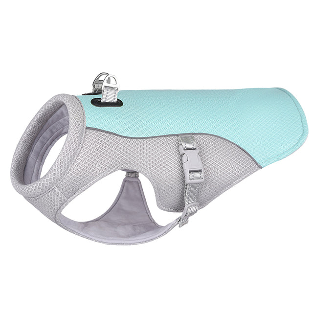 French Bulldog Summer Cooling Vest, Polyester, Reflective Strips