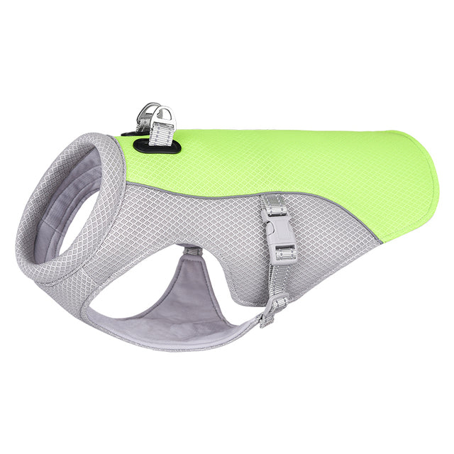 French Bulldog Summer Cooling Vest, Polyester, Reflective Strips