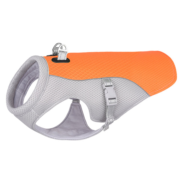 French Bulldog Summer Cooling Vest, Polyester, Reflective Strips