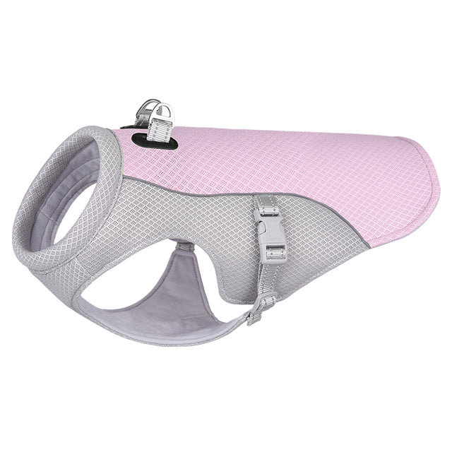 French Bulldog Summer Cooling Vest, Polyester, Reflective Strips